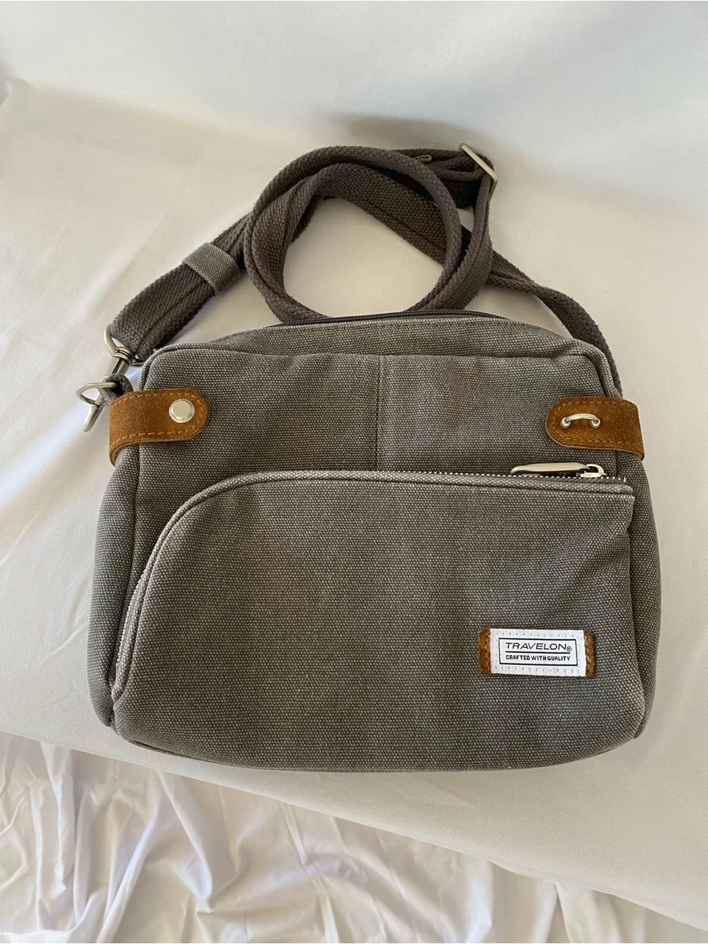 Travelon Anti-Theft Heritage Crossbody with 5-Point Anti-Theft Protection Sage